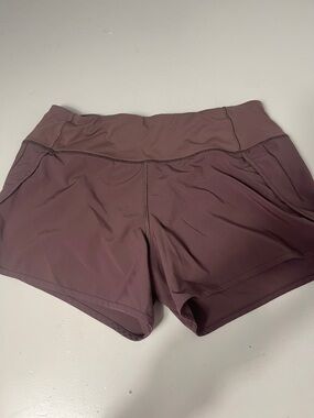 Amazon Medium Mauve Pull On Elastic Waist Running Gym Shorts